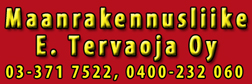Maanrakennusliike E. Tervaoja Oy logo